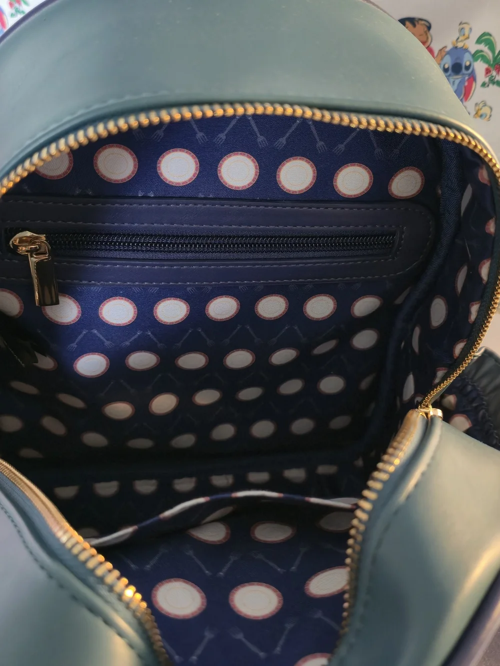 Our Universe Disney Beauty and the Beast Lumière & Chip Navy Mini Backpack